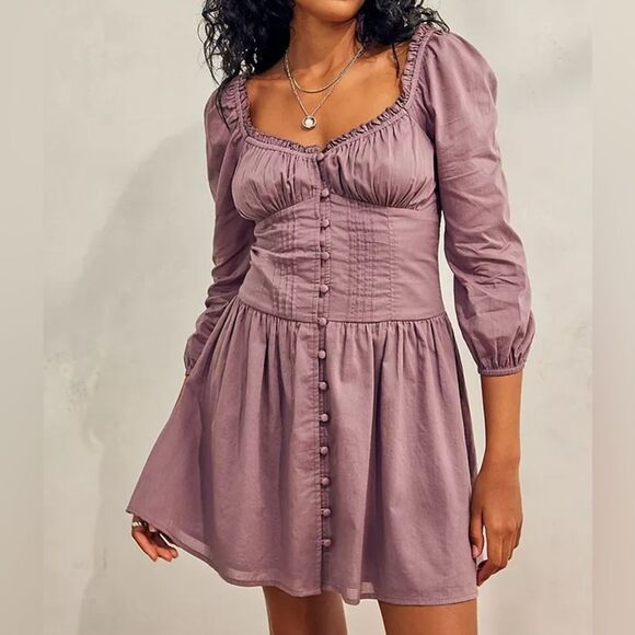 Urban Outfitters Dresses & Skirts - Urban Outfitters BDG Lydia Prairie Mini Dress Purple
